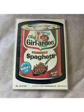 1979 Topps - Wacky Packages Series 1 - Puzzle Back #34 Chef Girlardee PK142